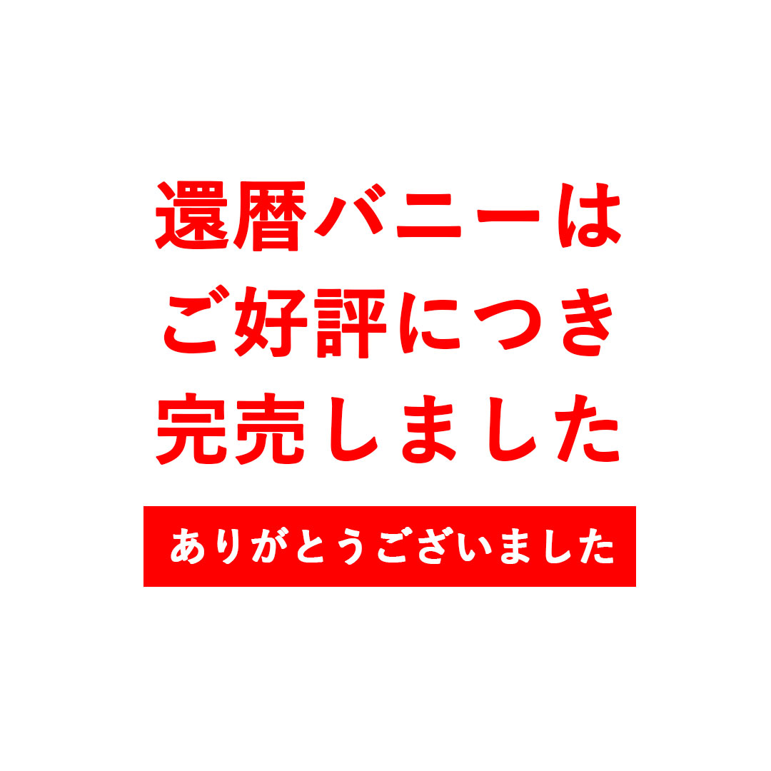 還暦バニー完売案内