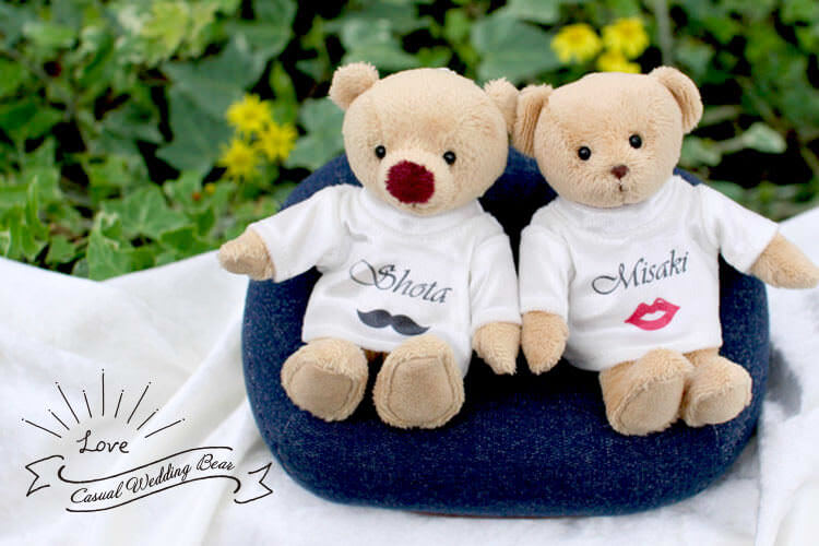カジュアルウェディングベア ソファー付き 名前入り プティルウネットショップ本店