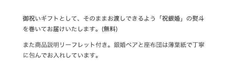 銀婚式 ギフトボックス　熨斗