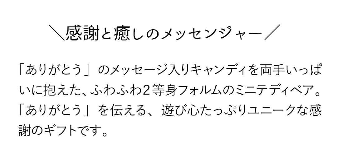 ぬいぐるみ テディベア　ありがとう 誕生日プレゼント