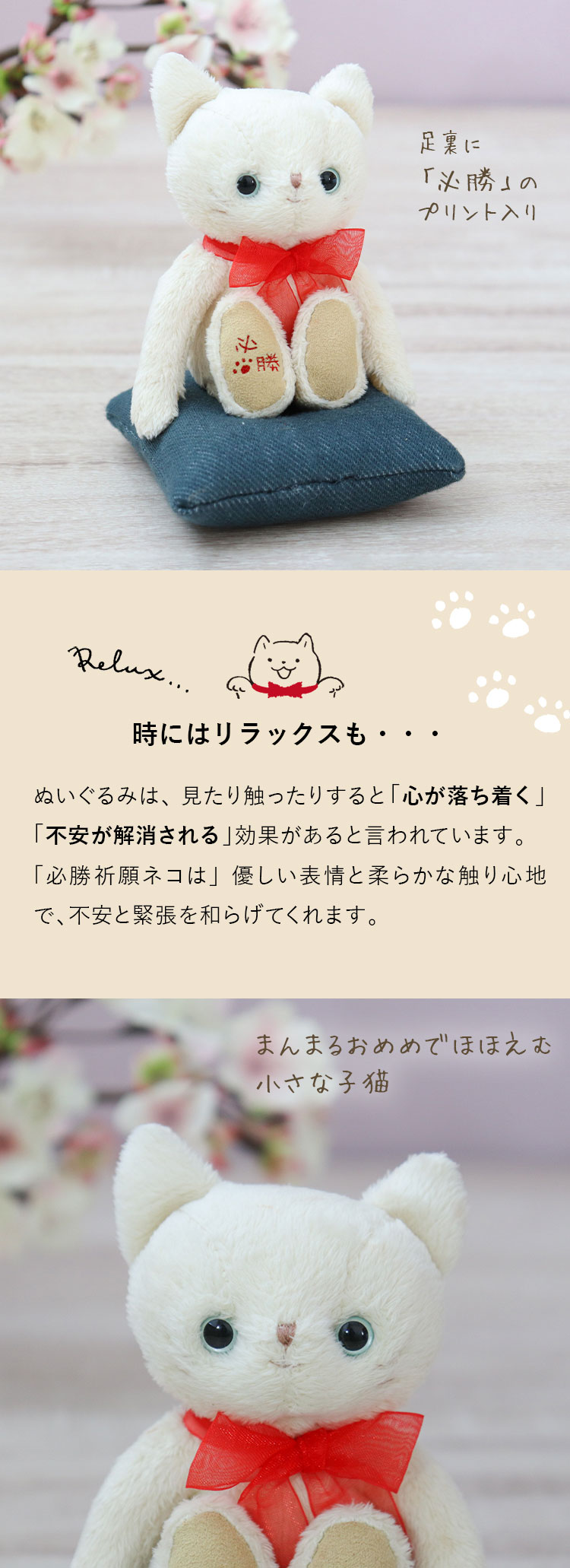 必勝祈願　ネコ　お守り