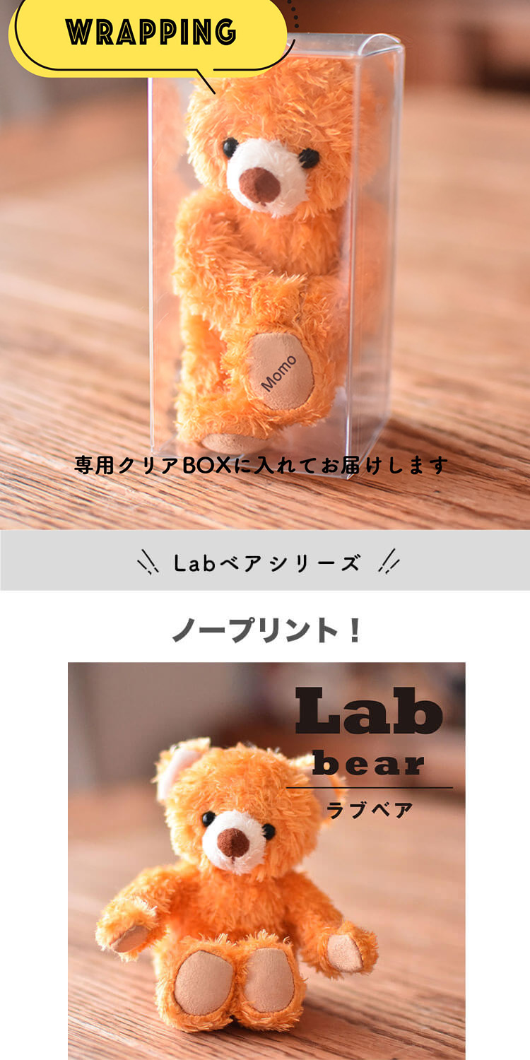 Labベア　4S　身長12cm　片足プリント