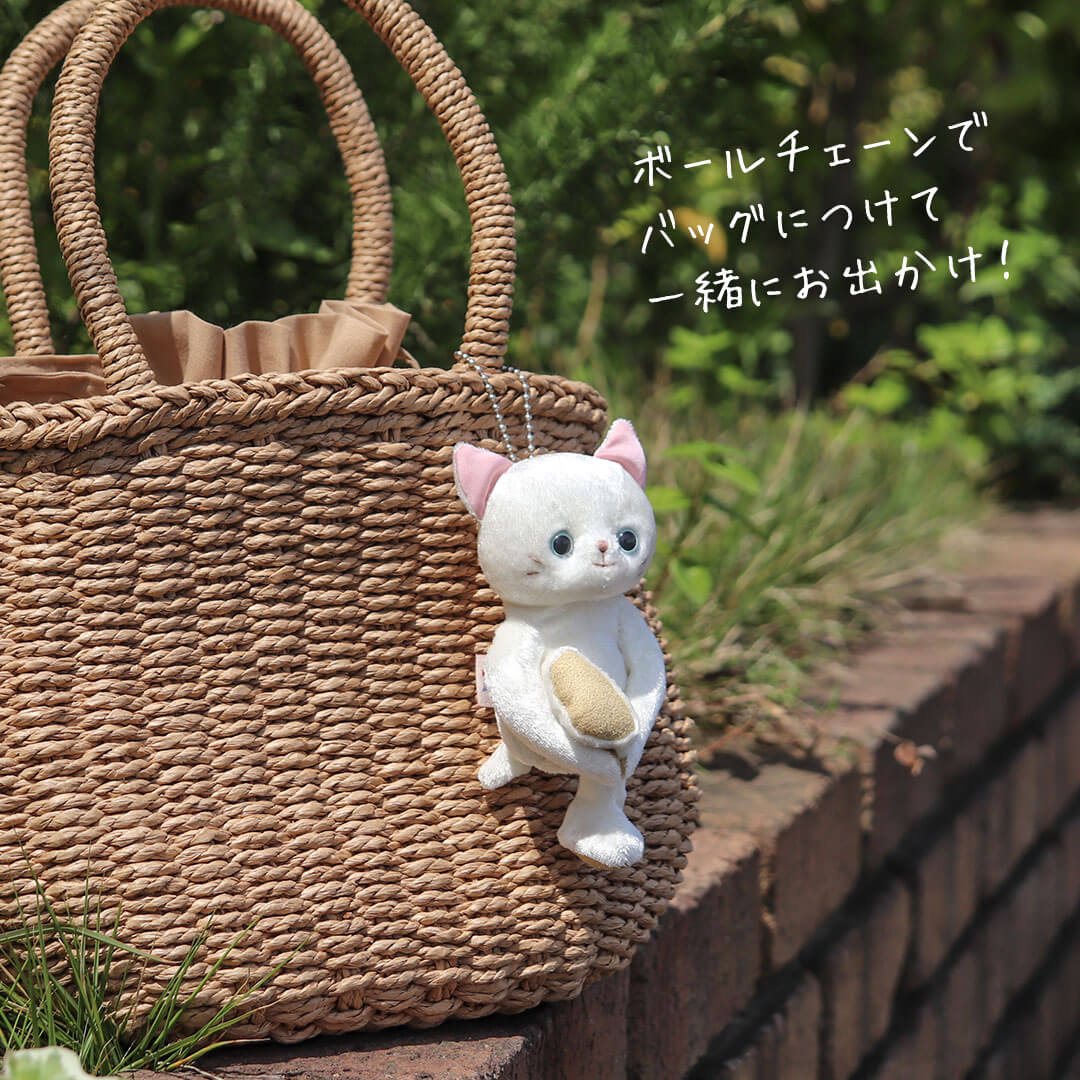 こねこのぬいぐるみキーホルダー/身長12cm(4S) | プティルウネット