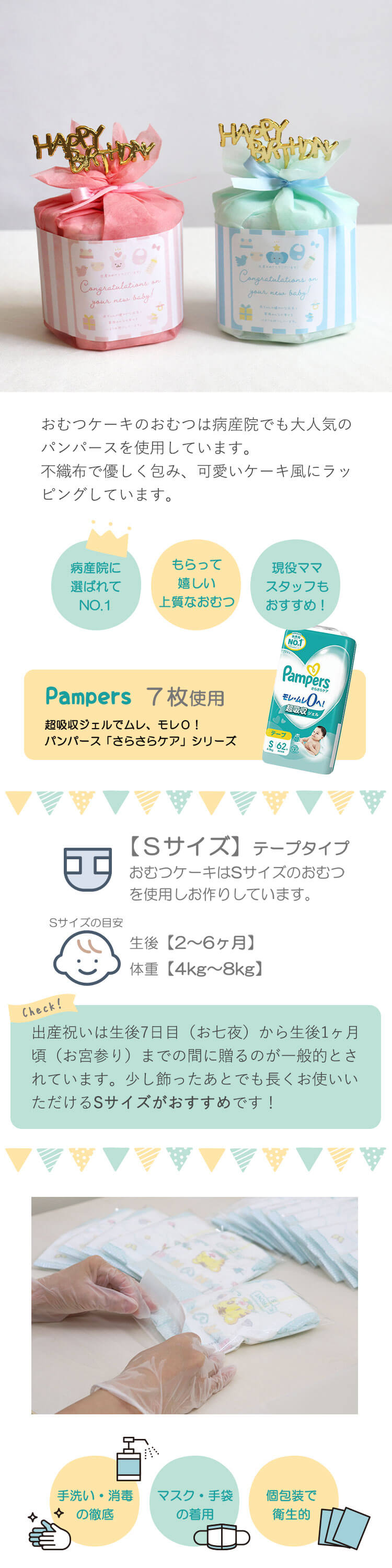 おむつケーキ ダイパーケーキ ベビーベア