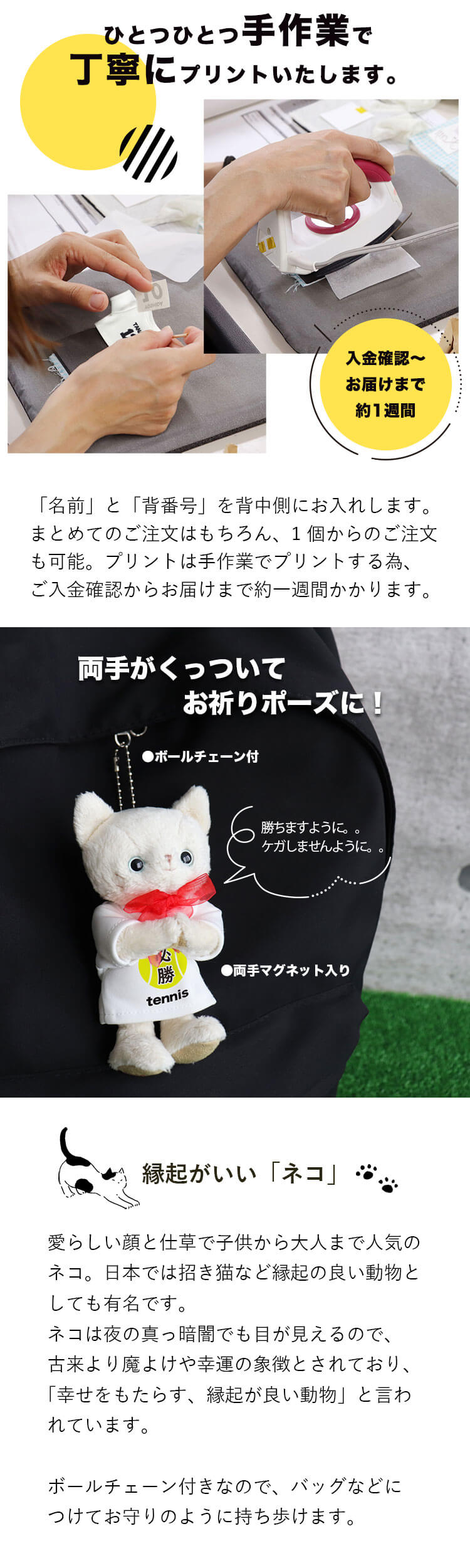 クラブTシャツ必勝祈願ネコ
