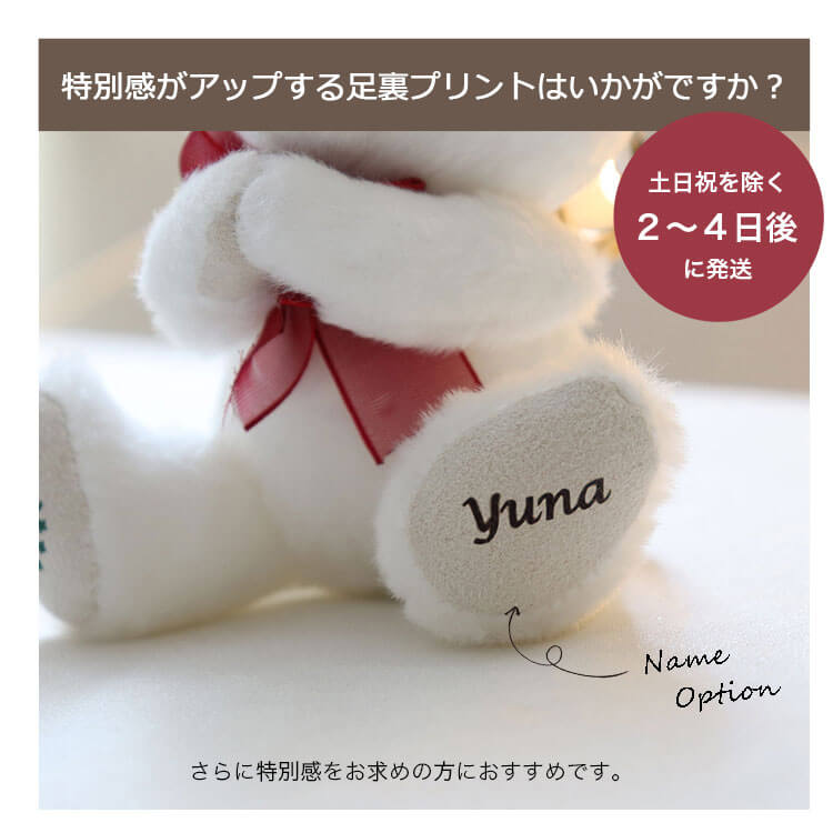 2025クリスマスネックレスギフトteteホワイト　名入れオプション