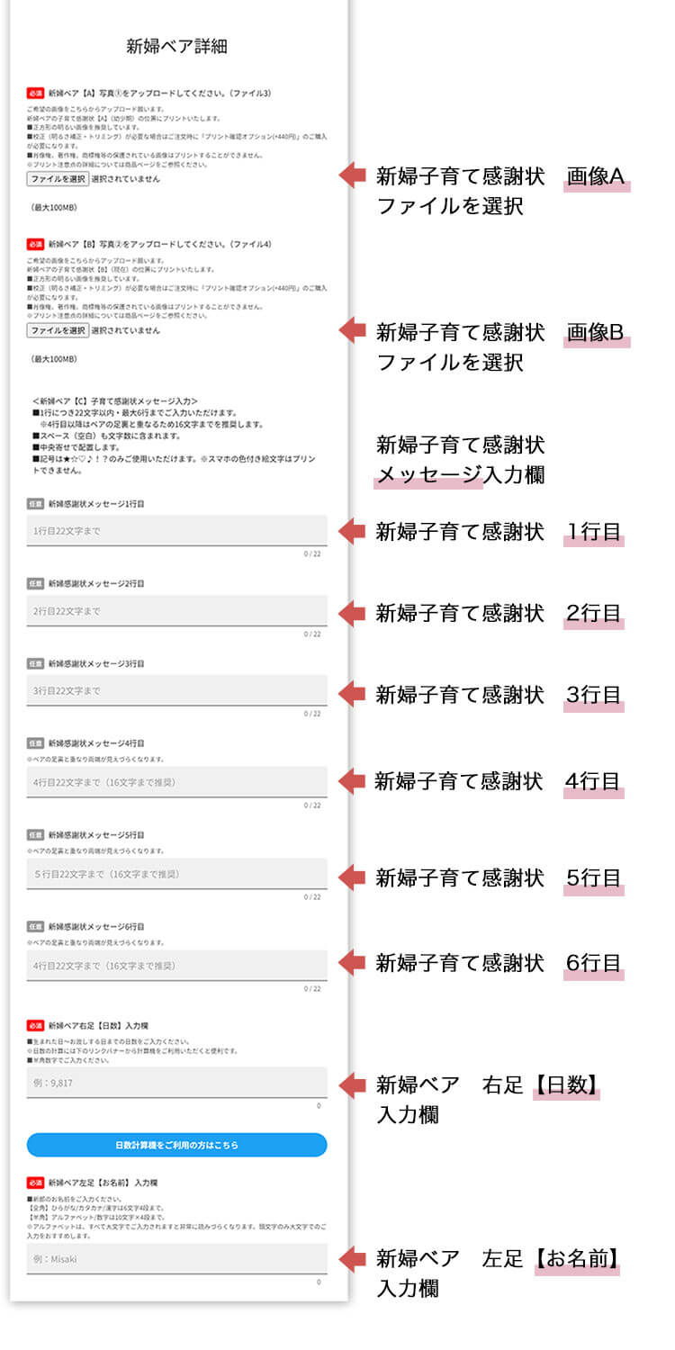 子育て感謝状フォーム入力説明