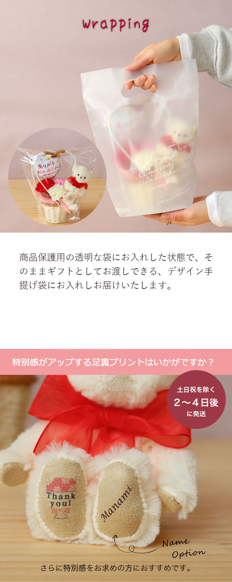 母の日ギフト　カーネーションフラワーバスケット