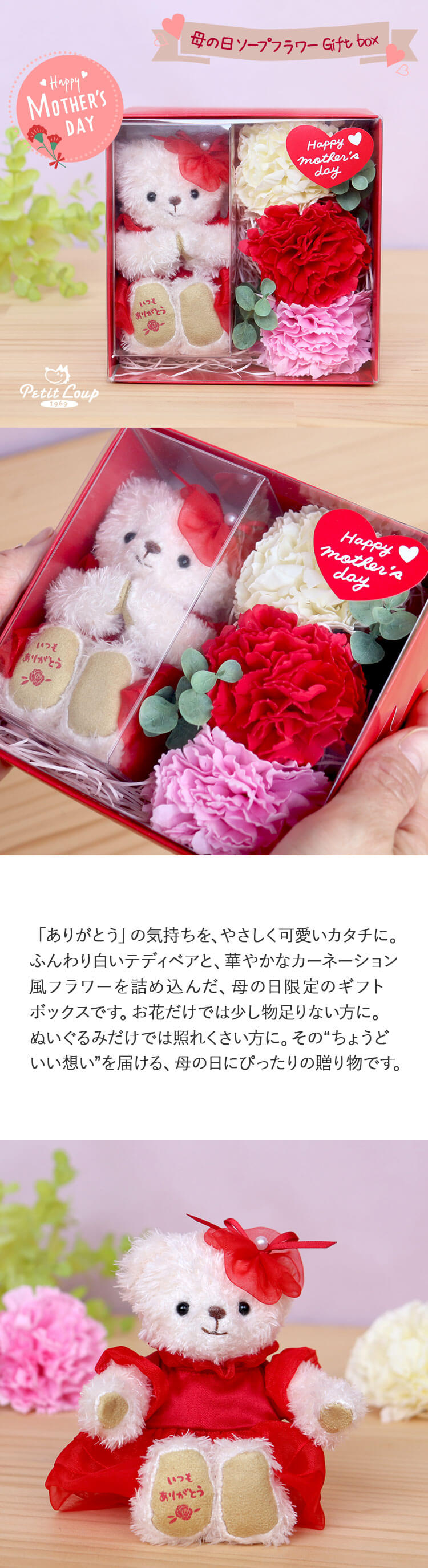 母の日ギフト　カーネーションフラワーBOX