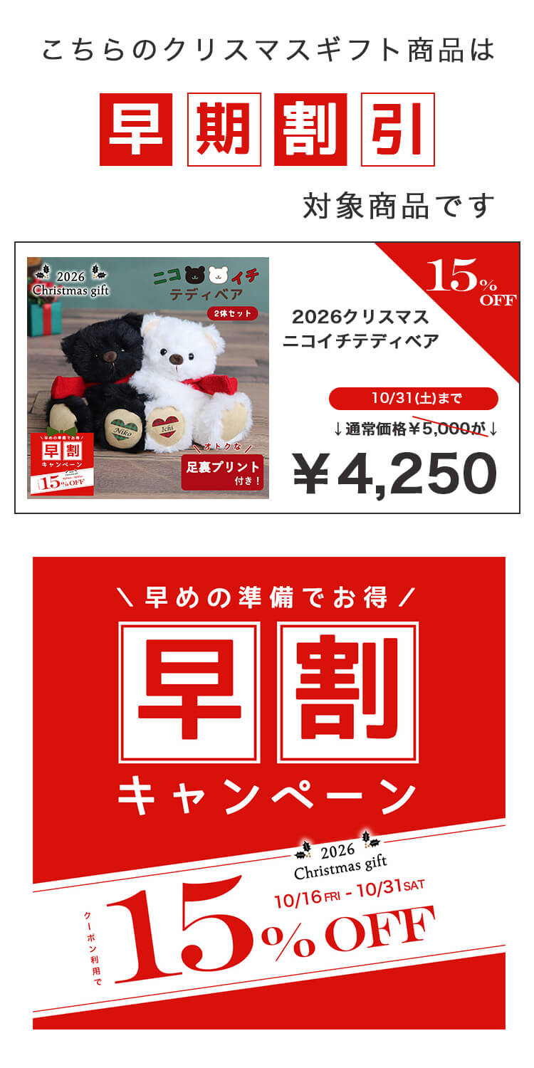 15％OFF 26ニコイチテディベア