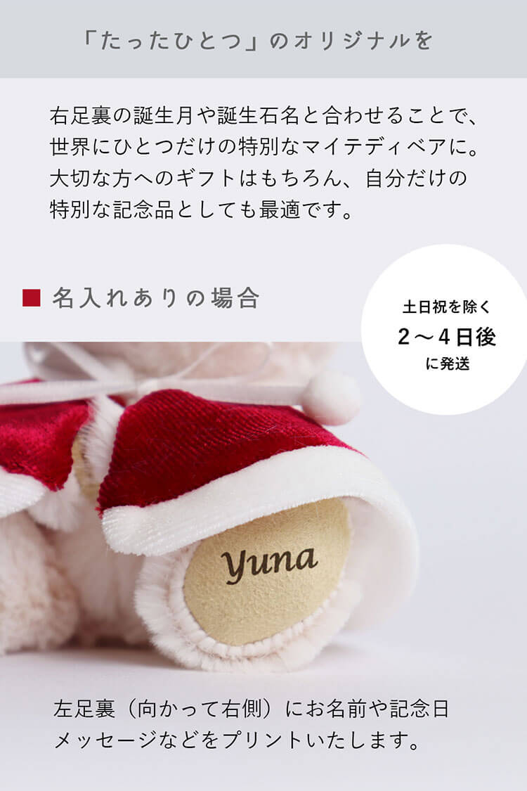 2026クリスマスteteベア(4S) | テディベアギフトのプティルウネット
