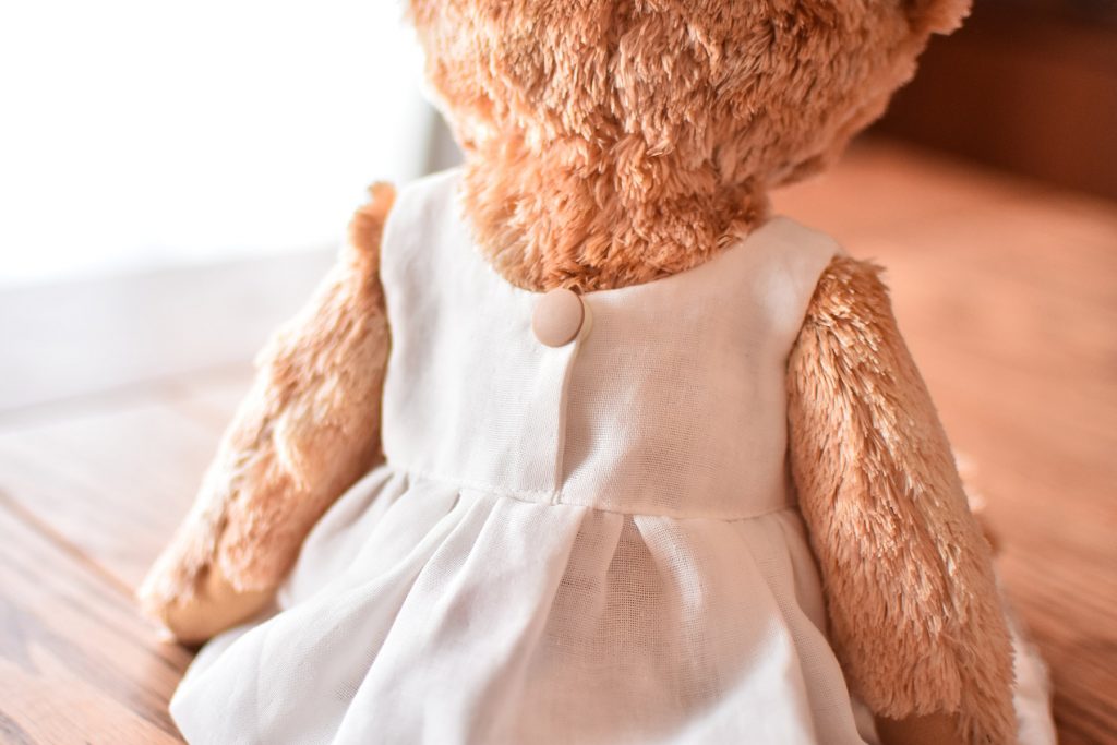 無料型紙】抱っこしやすい柔らかベア、テディドールのお洋服作っ