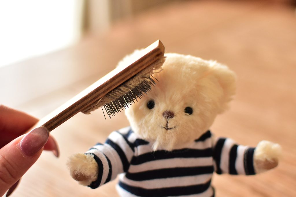 くまちゃんの毛のトリミング