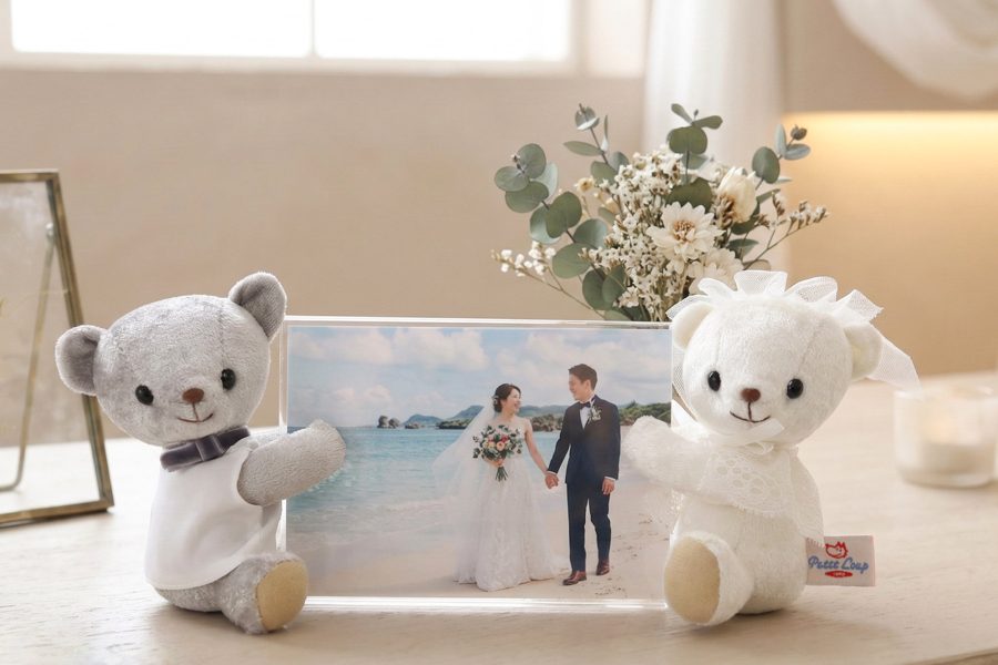 【ウェディングギフト】ご結婚祝いやウェルカムドールに♡テディベアはいかが？【プレ花】