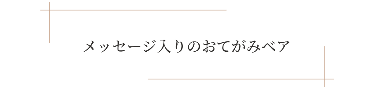 メッセージ入り　おてがみベア