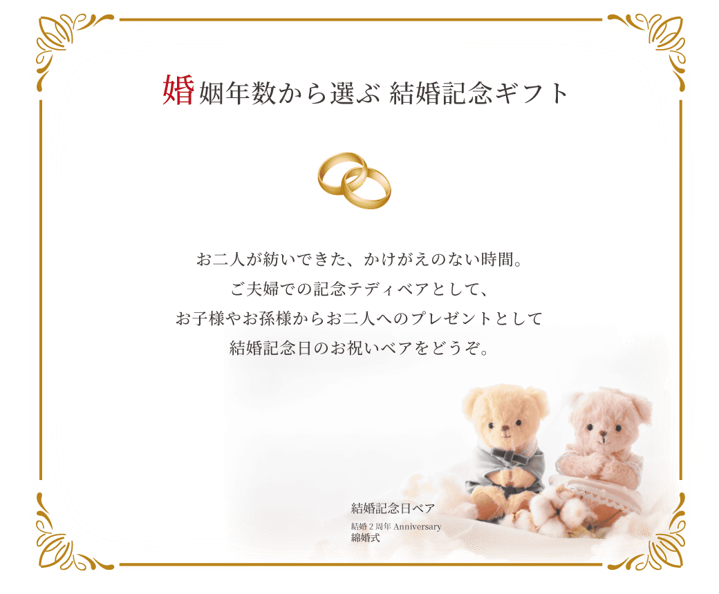 結婚記念祝い